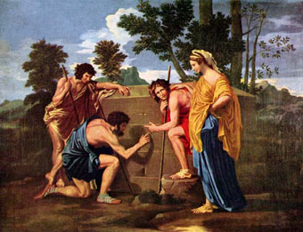 Poussin's painting, Les Bergers d'Arcadie